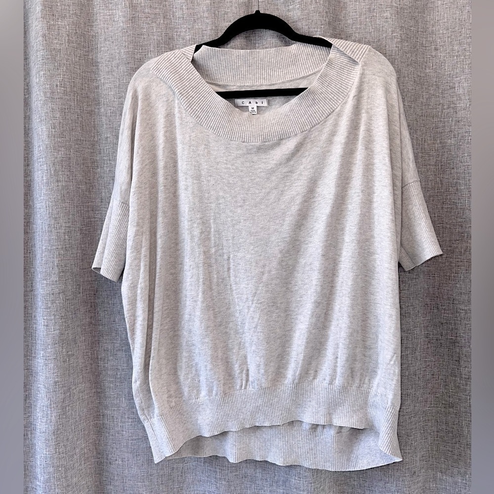 CAbi Gray Crew Neck Sweater